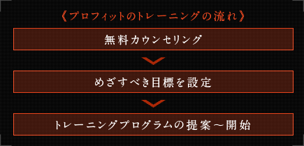 画像:プロフィットのトレーニングの流れ